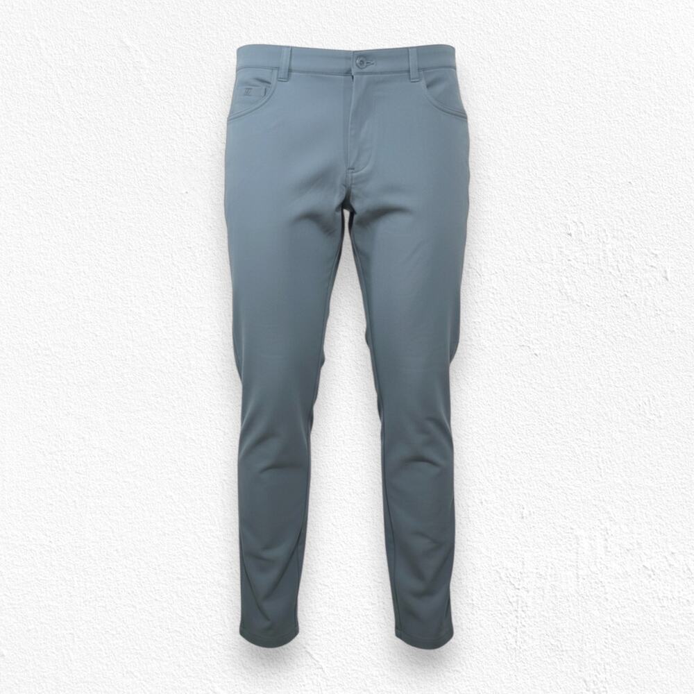 Zyia Storm Gray Office Chino 31 in Athleisure Slim Trouser Mens Pants Size Large